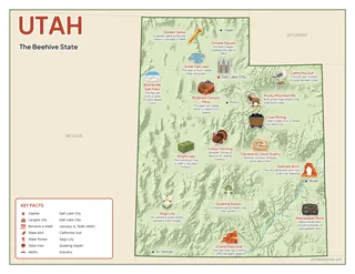Utah illustrated map