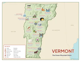 Vermont illustrated map