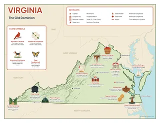 Virginia illustrated map