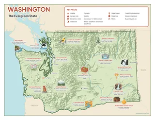 Washington illustrated map