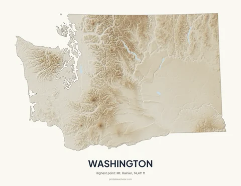 Washington relief wall art on a light background