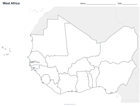 West Africa map: blank