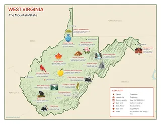 West Virginia illustrated map