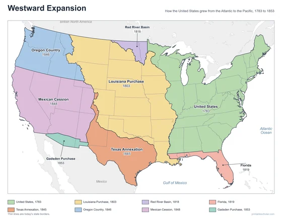 Westward Expansion Map