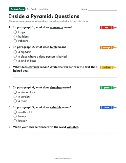 Inside a Pyramid comprehension questions
