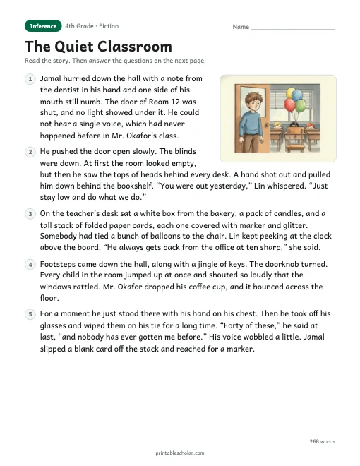 The Quiet Classroom reading passage