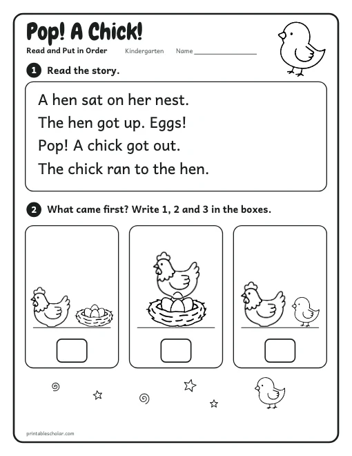 Pop! A Chick! printable preview