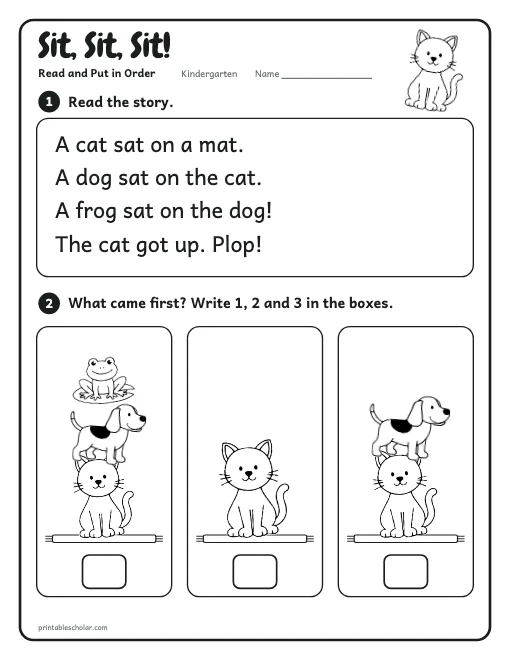 Sit, Sit, Sit! printable preview