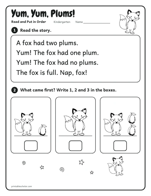 Yum, Yum, Plums! printable preview