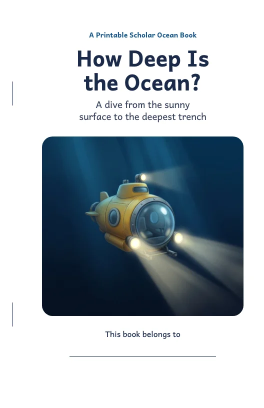 How Deep Is the Ocean? Book: free printable