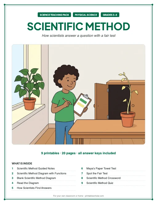 Scientific Method teaching pack cover