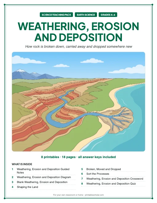 Weathering, Erosion and Deposition teaching pack cover