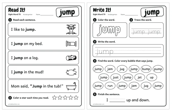 Sight word worksheets set 14 preview