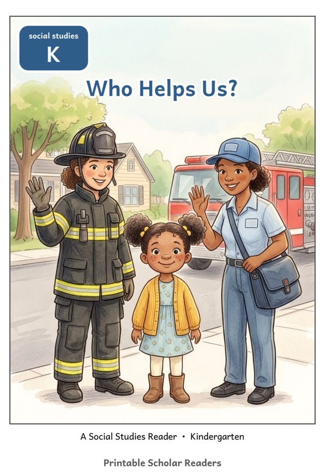 Community Helpers worksheets and reader