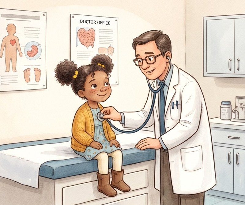 Who Helps Us?, page 2: A doctor helps.