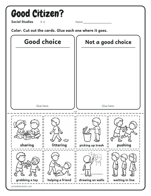 Good Citizen? worksheet preview
