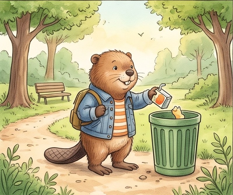 A Good Citizen, page 4: I pick up trash.