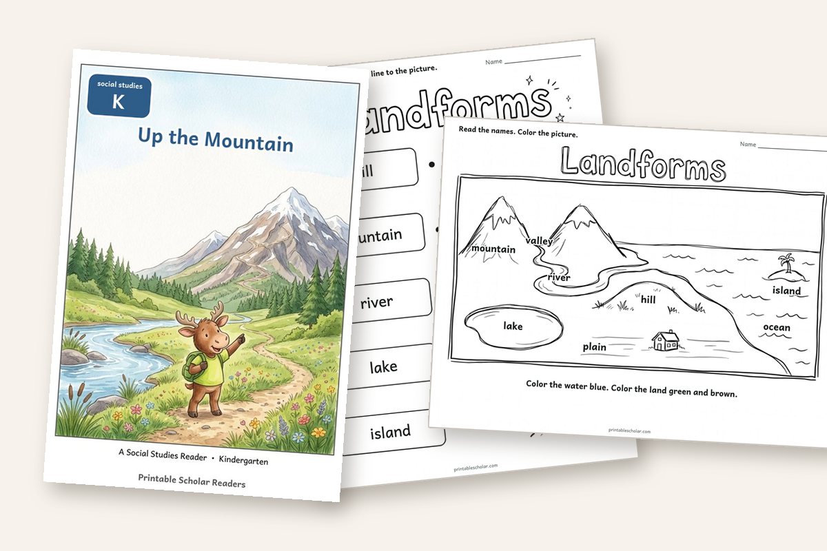 Landforms pack: the reader and worksheets