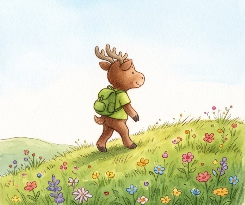 Up the Mountain, page 1: This is a hill.