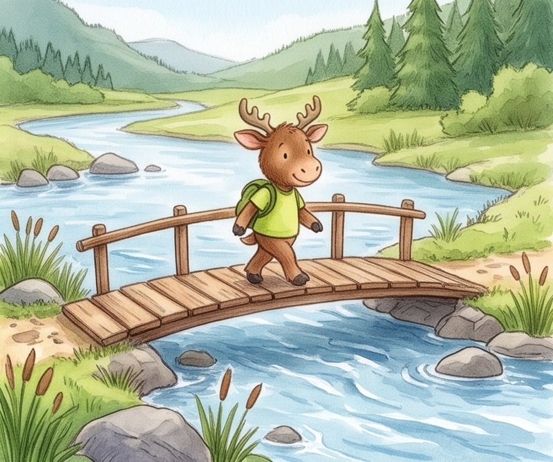 Up the Mountain, page 3: This is a river.