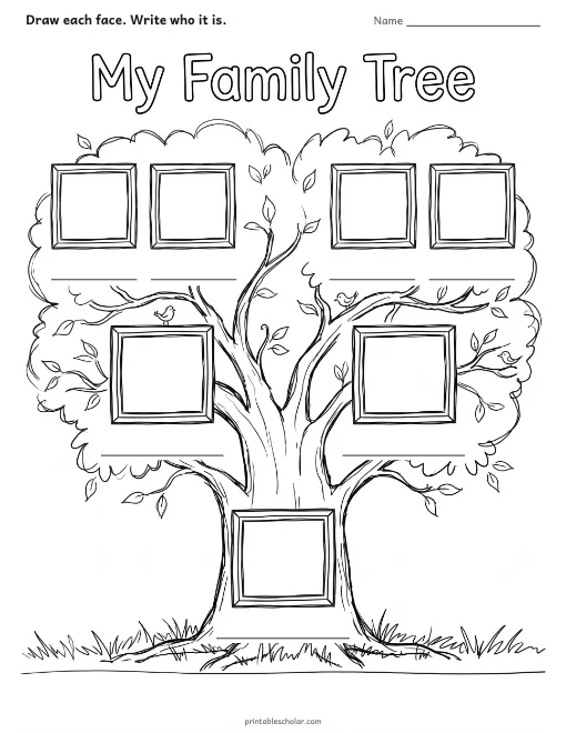 Family Tree worksheet preview