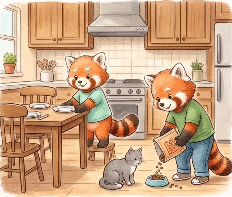 My Family, page 3: We help at home.