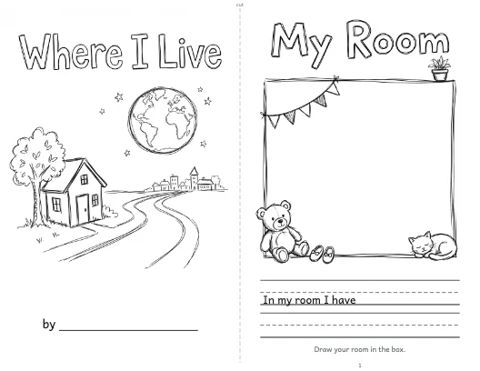 Where I Live Book worksheet preview