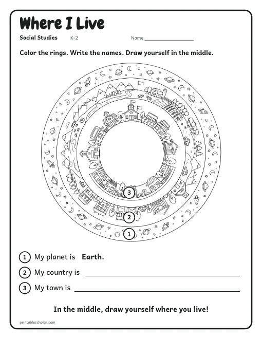 Where I Live worksheet preview