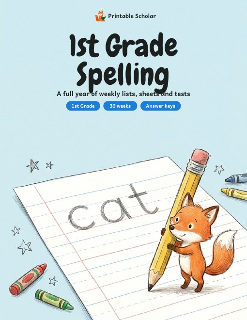 1st Grade Spelling pack cover