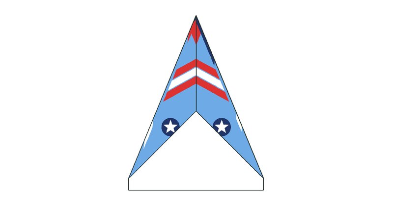 The finished paper airplane