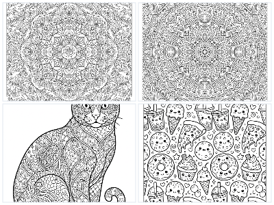 Printable mandala and pattern coloring pages