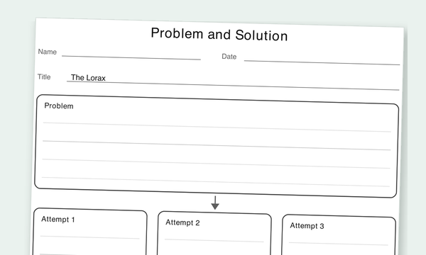 Problem and Solution graphic organizer preview