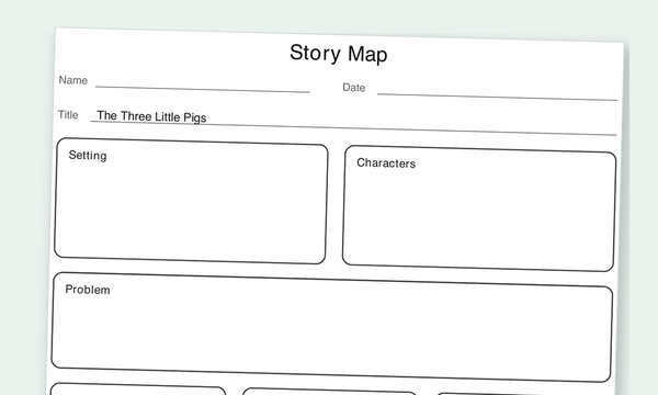 Story Map graphic organizer preview