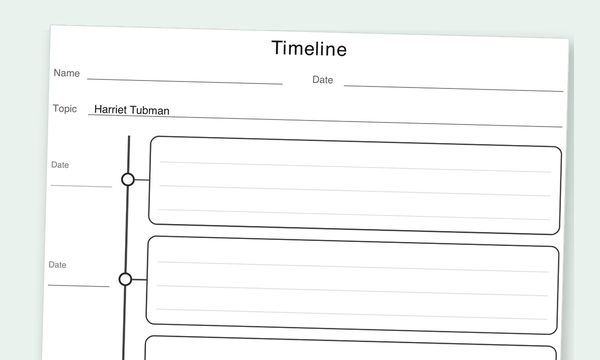 Timeline graphic organizer preview