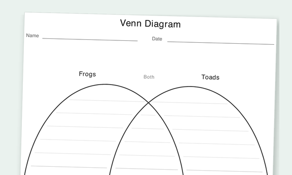 Venn Diagram graphic organizer preview