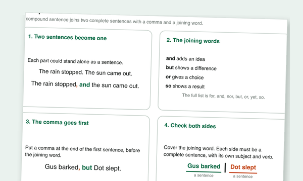 Compound Sentences Worksheets preview