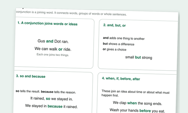 Conjunctions Worksheets preview