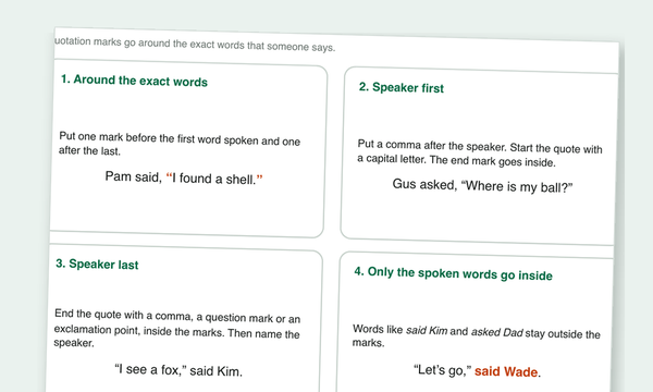 Quotation Marks Worksheets preview
