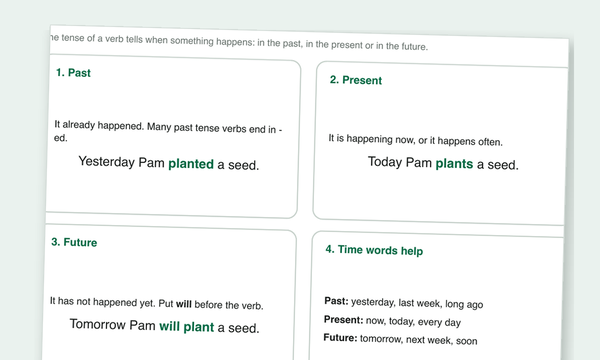 Verb Tenses Worksheets preview