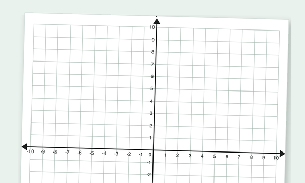 Printable coordinate plane preview