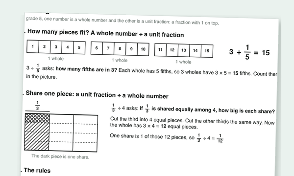 Dividing fractions worksheets preview