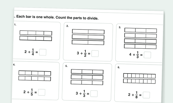 Dividing fractions worksheets preview