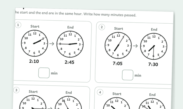 Printable elapsed time worksheets preview