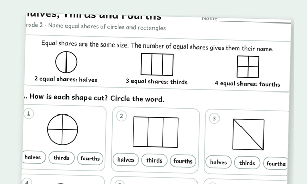Equal parts worksheets preview
