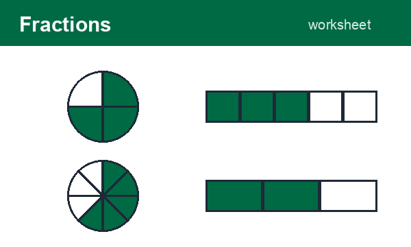 Fractions worksheets preview