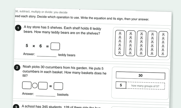 Mixed word problems worksheet preview
