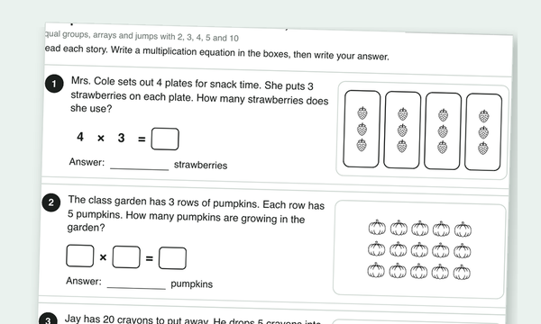 Multiplication word problems worksheet preview