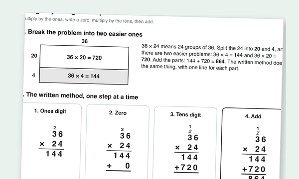 Multiplication worksheets preview