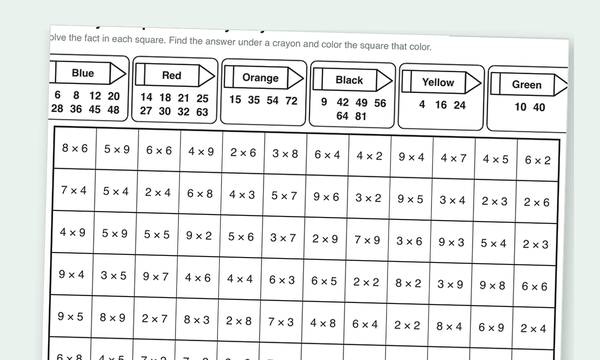 Color by Math Facts Mystery Pictures: Free Printable Worksheets ...