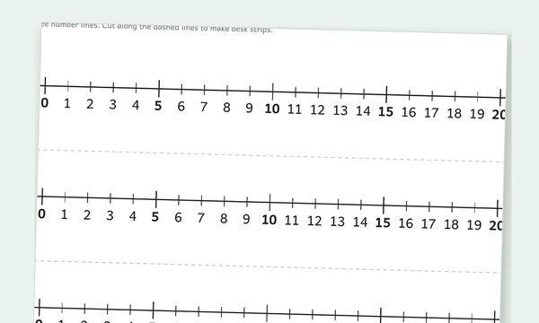 Printable number line preview